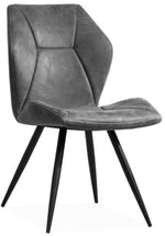 Lade das Bild in den Galerie-Viewer, Kunstleder Stuhl Tesly in 3 Farben Cognac-Braun Taupe Stahlgrau
