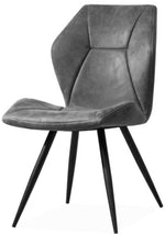 Lade das Bild in den Galerie-Viewer, Kunstleder Stuhl Tesly in 3 Farben Cognac-Braun Taupe Stahlgrau
