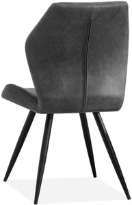 Kunstleder Stuhl Tesly in 3 Farben Cognac-Braun Taupe Stahlgrau