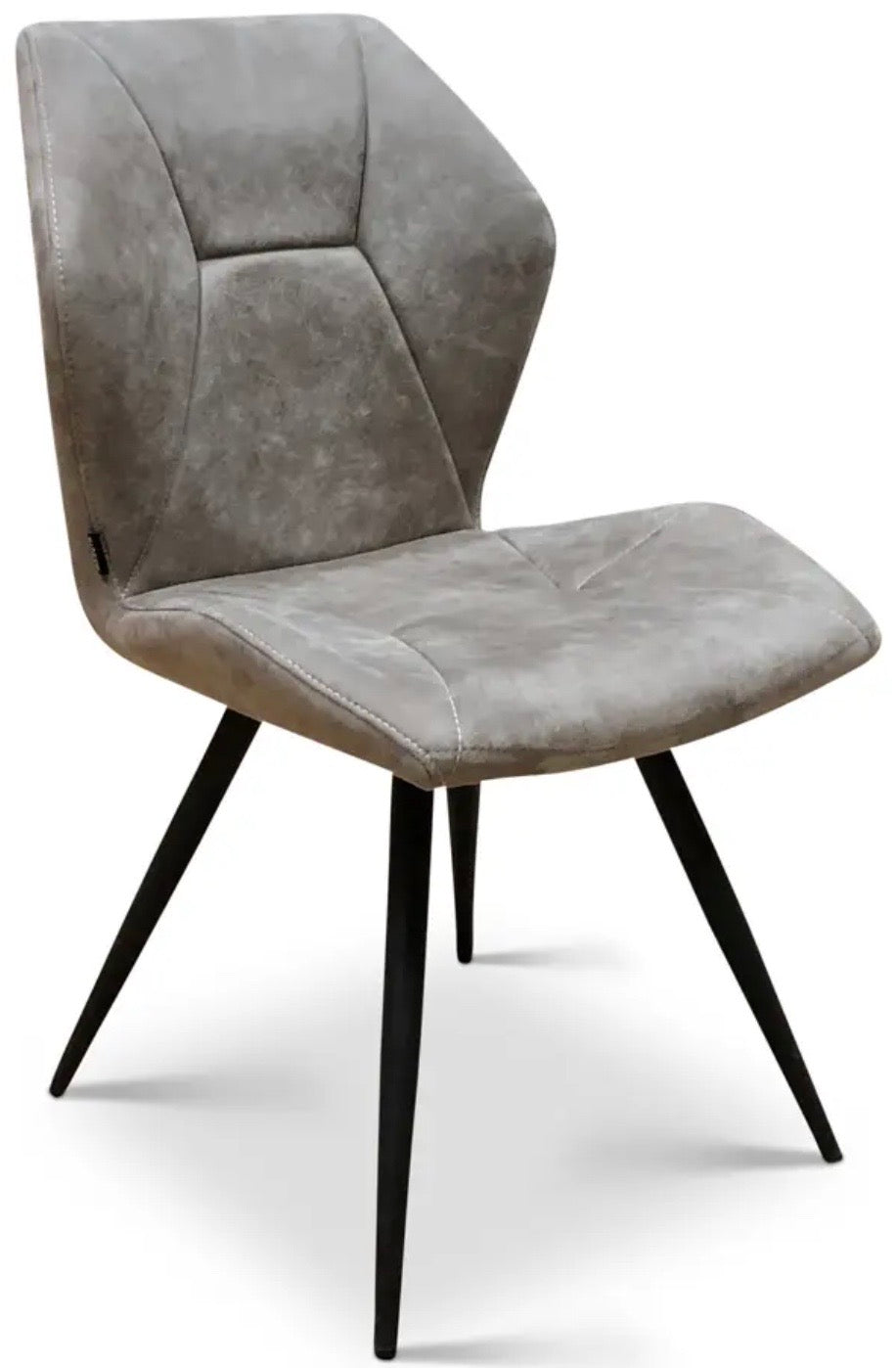 Kunstleder Stuhl Tesly in 3 Farben Cognac-Braun Taupe Stahlgrau