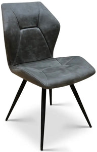 Kunstleder Stuhl Tesly in 3 Farben Cognac-Braun Taupe Stahlgrau