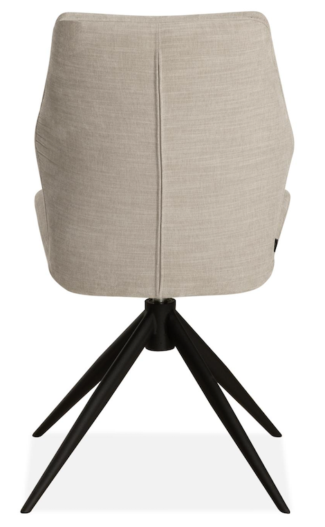 Drehbarer Esszimmer Stuhl Palmas Mikrostoff in 3 Farben Schwarz-Anthrazit Silbergrau Beige