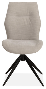 Drehbarer Esszimmer Stuhl Palmas Mikrostoff in 3 Farben Schwarz-Anthrazit Silbergrau Beige