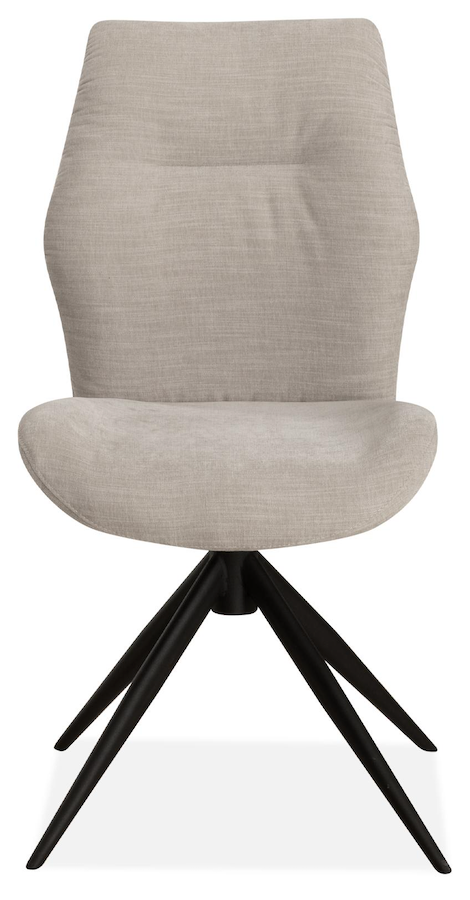 Drehbarer Esszimmer Stuhl Palmas Mikrostoff in 3 Farben Schwarz-Anthrazit Silbergrau Beige