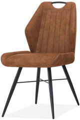 Mikrofaser Stuhl Torky in 3 Farben Cognac-Braun Grün Anthrazit