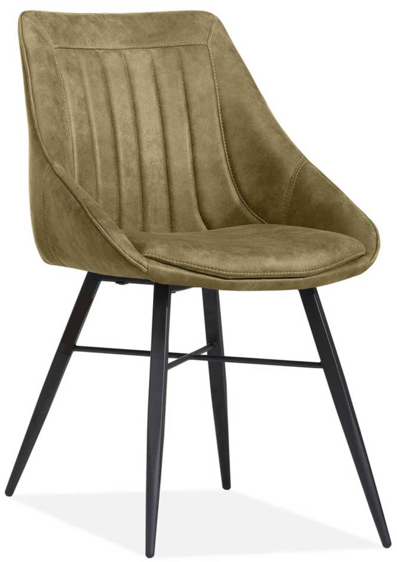 Chaise en velours Trufan en 4 coloris : Cognac, Marron, Vert, Anthracite, Taupe