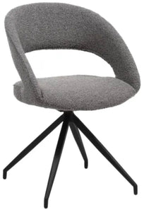 180 Grad Armlehnen Stuhl Yares Teddy Stoff in 3 Farben Weiß Hellgrau Anthrazit-Grau