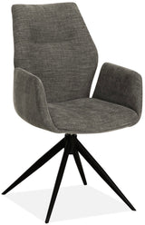 Drehbarer Esszimmer Stuhl Pueblo Mikrostoff in 3 Farben Schwarz-Anthrazit Silbergrau Beige