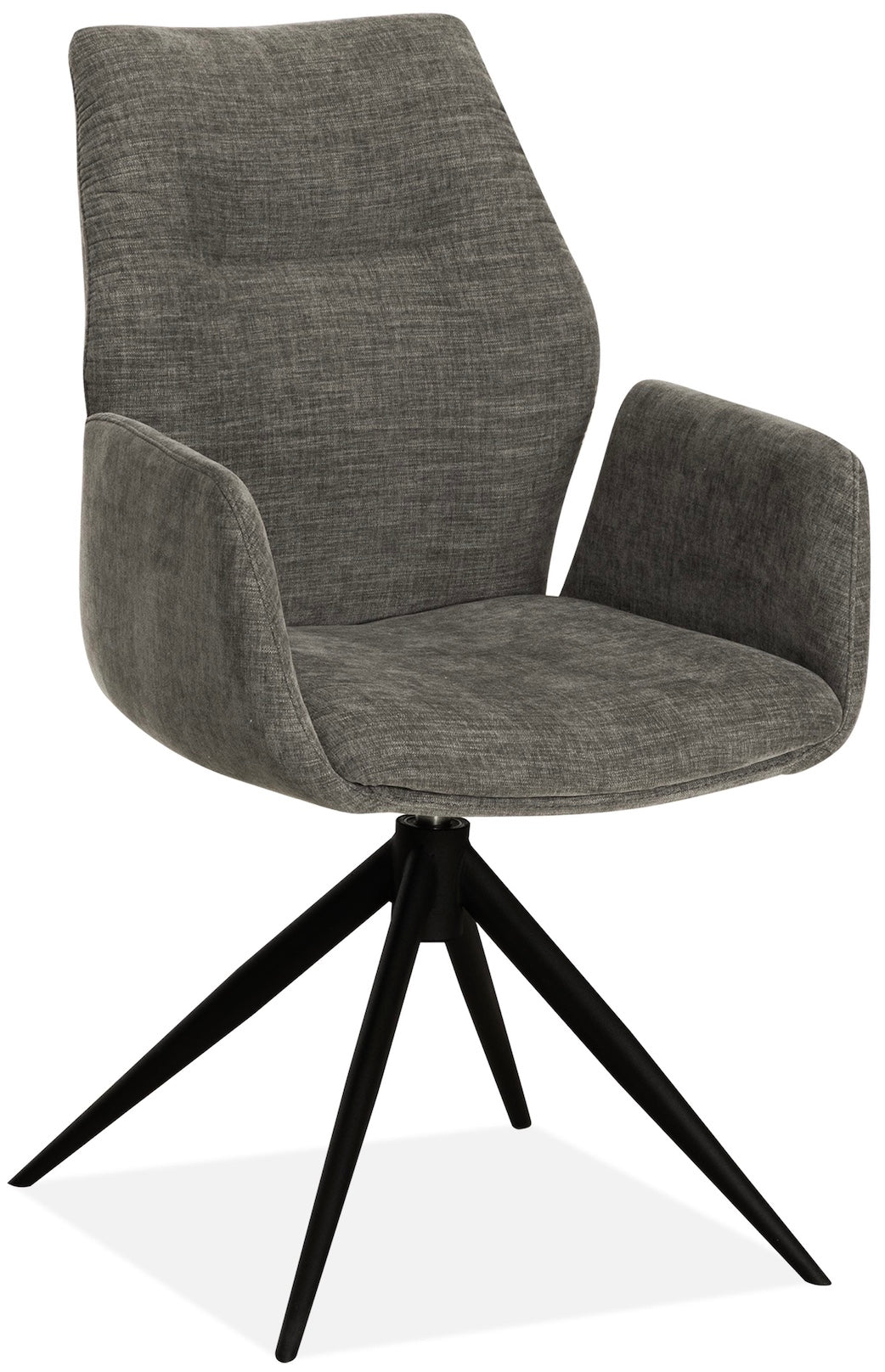 Drehbarer Esszimmer Stuhl Pueblo Mikrostoff in 3 Farben Schwarz-Anthrazit Silbergrau Beige
