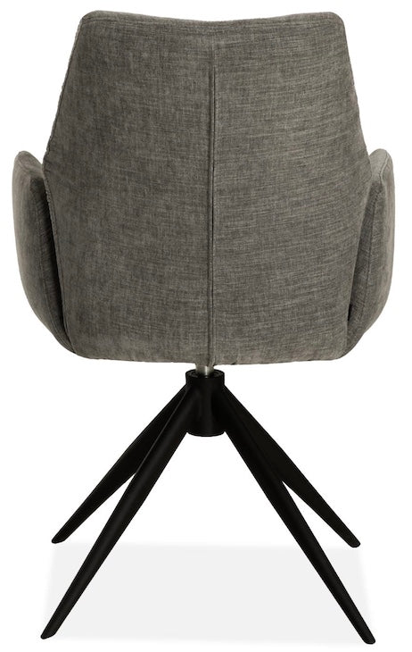 Drehbarer Esszimmer Stuhl Pueblo Mikrostoff in 3 Farben Schwarz-Anthrazit Silbergrau Beige