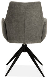 Drehbarer Esszimmer Stuhl Pueblo Mikrostoff in 3 Farben Schwarz-Anthrazit Silbergrau Beige