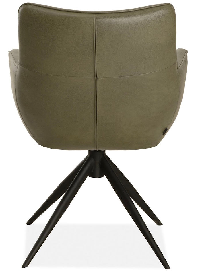 Design Armlehnen Stuhl Kay Echt Leder in 34 Farben und 3 Gestellvarianten Drehbarer Lederstuhl