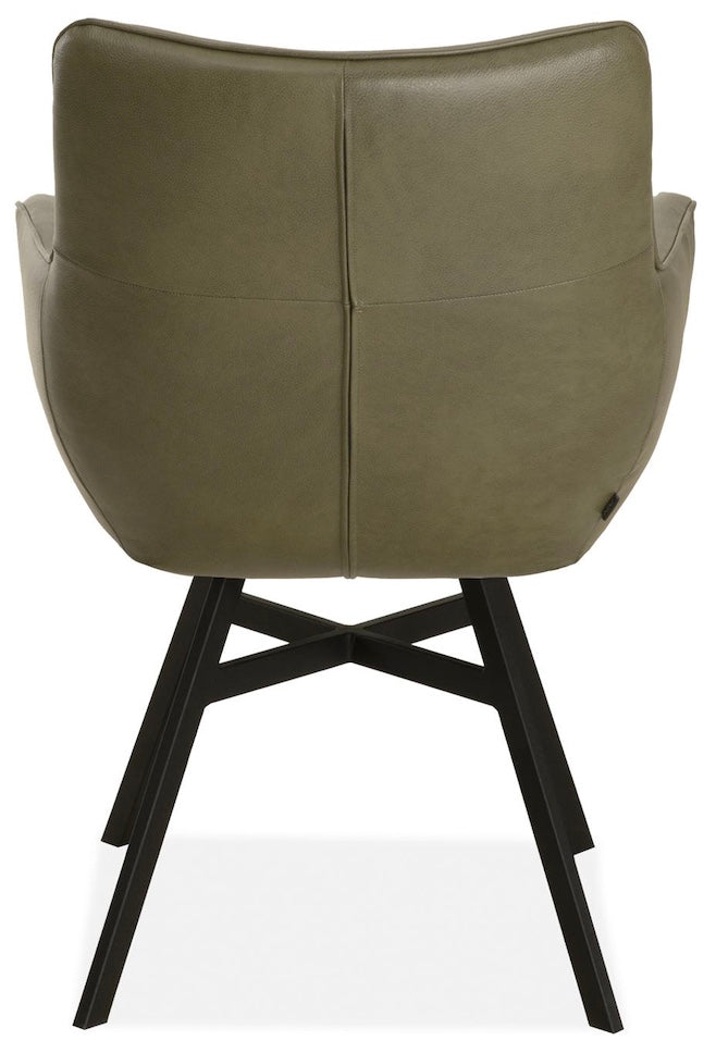 Design Armlehnen Stuhl Kay Echt Leder in 34 Farben und 3 Gestellvarianten Drehbarer Lederstuhl