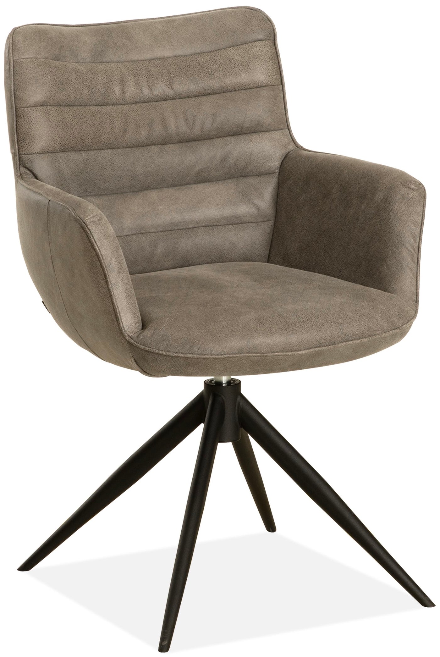 Fauteuil design Kayden en cuir véritable disponible en 34 coloris et 3 variantes de piétement. Chaise en cuir pivotante.
