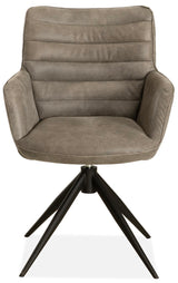 Fauteuil design Kayden en cuir véritable disponible en 34 coloris et 3 variantes de piétement. Chaise en cuir pivotante.