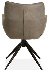 Fauteuil design Kayden en cuir véritable disponible en 34 coloris et 3 variantes de piétement. Chaise en cuir pivotante.