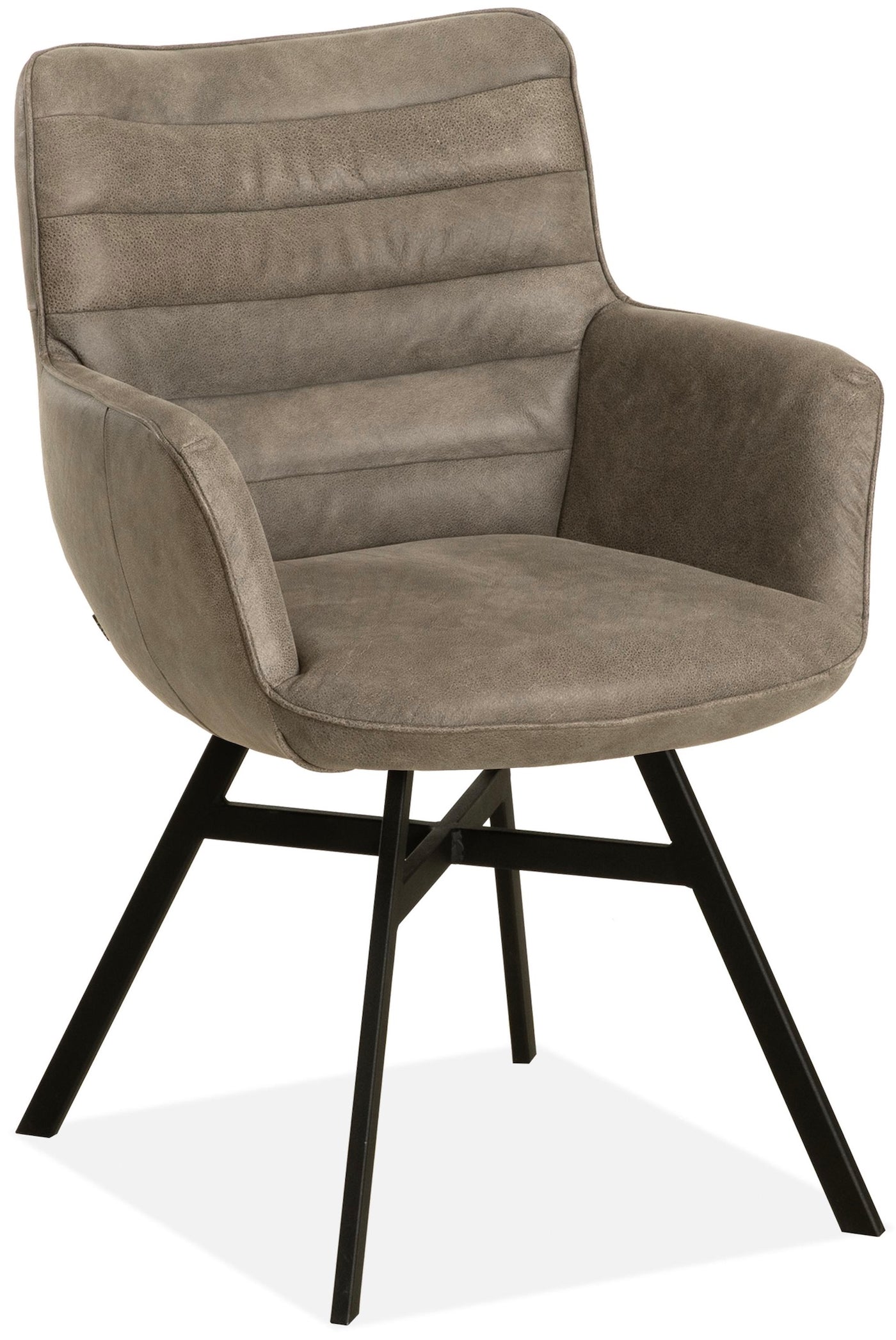 Fauteuil design Kayden en cuir véritable disponible en 34 coloris et 3 variantes de piétement. Chaise en cuir pivotante.