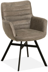 Fauteuil design Kayden en cuir véritable disponible en 34 coloris et 3 variantes de piétement. Chaise en cuir pivotante.