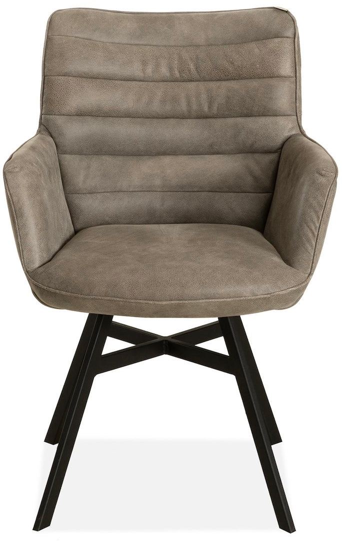 Fauteuil design Kayden en cuir véritable disponible en 34 coloris et 3 variantes de piétement. Chaise en cuir pivotante.
