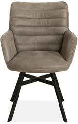 Fauteuil design Kayden en cuir véritable disponible en 34 coloris et 3 variantes de piétement. Chaise en cuir pivotante.