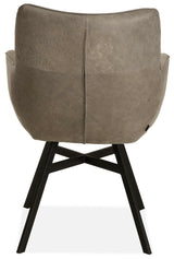 Fauteuil design Kayden en cuir véritable disponible en 34 coloris et 3 variantes de piétement. Chaise en cuir pivotante.