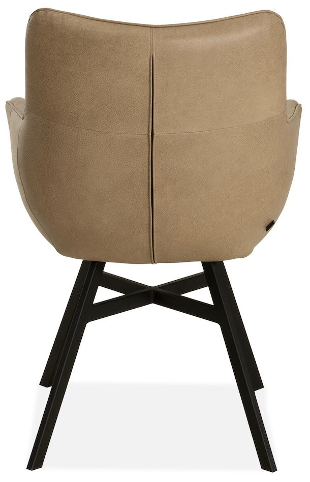 Design Armlehnen Stuhl Kaydenos Echt Leder in 34 Farben und 3 Gestellvarianten Drehbarer Lederstuhl