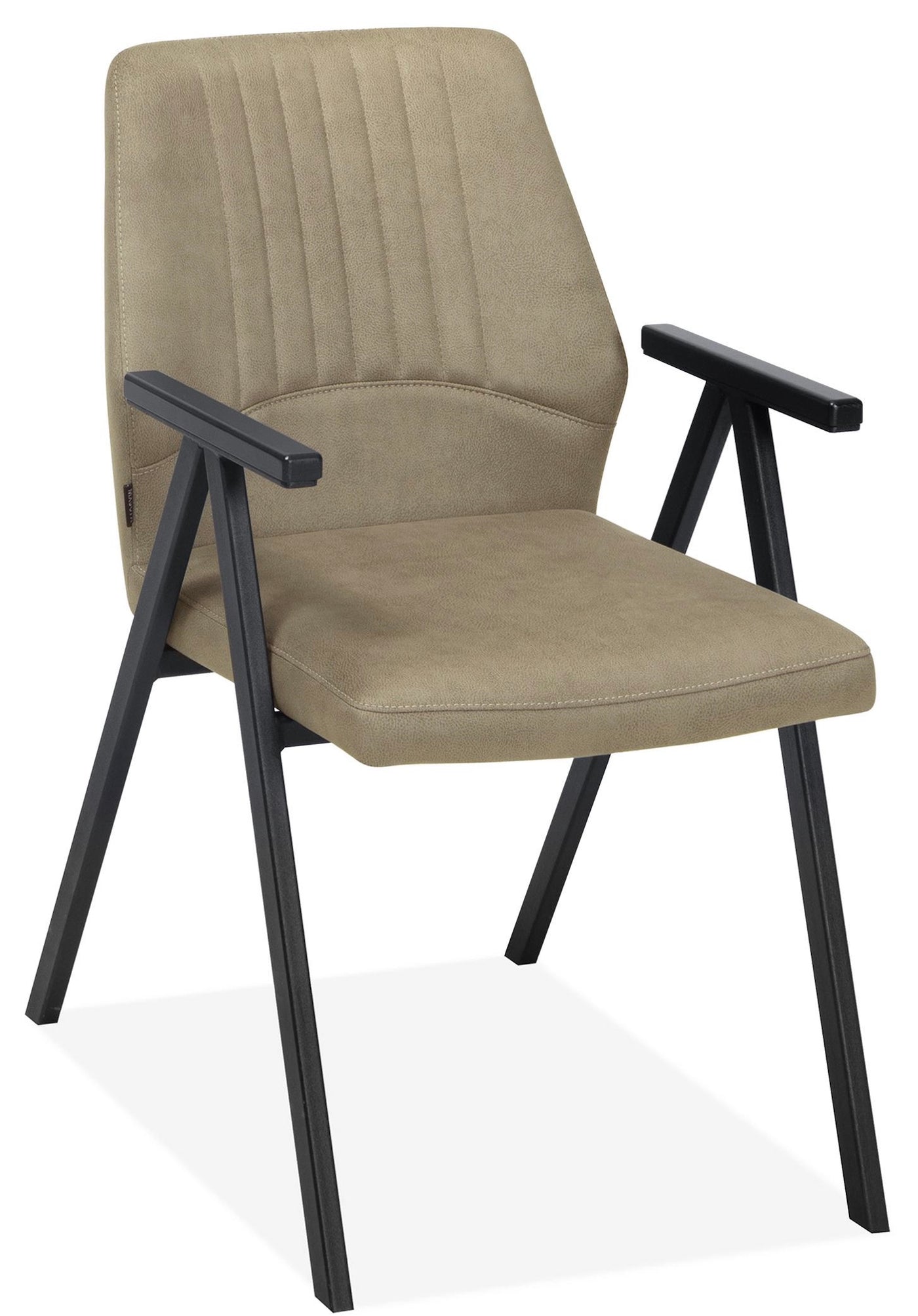 Armlehnenstuhl Gerda in 3 Farben Sand-Beige Grün-Braun Anthrazit Mikrofaser
