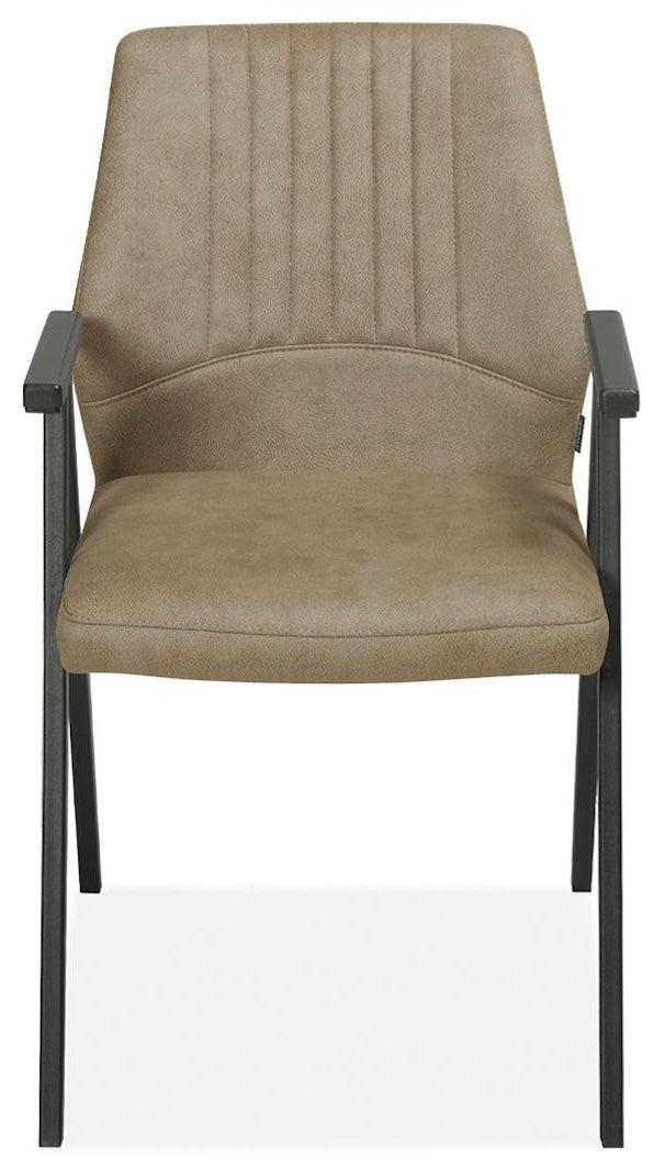 Armlehnenstuhl Gerda in 3 Farben Sand-Beige Grün-Braun Anthrazit Mikrofaser