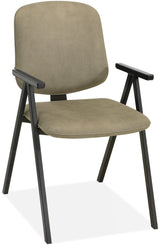 Armlehnenstuhl Isa in 3 Farben Sand-Beige Grün-Braun Anthrazit Mikrofaser