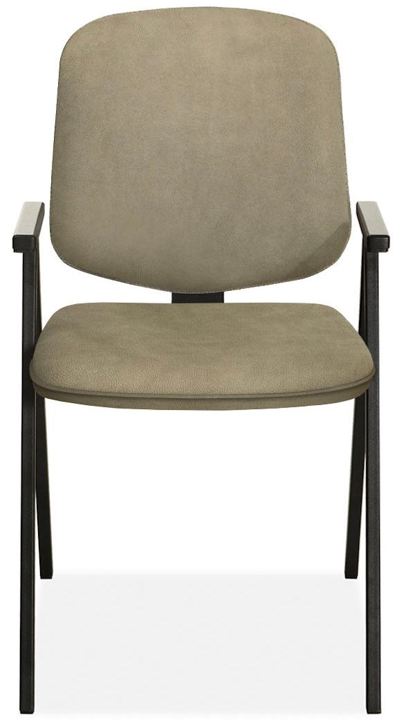 Armlehnenstuhl Isa in 3 Farben Sand-Beige Grün-Braun Anthrazit Mikrofaser