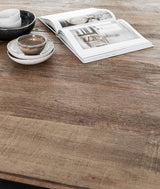 Table à manger en teck recyclé massif naturel 120 - 160 - 200 - 240 cm