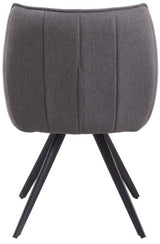 180 Grad Armlehnen Stuhl Lucas Stoff in 2 Farben Grau Creme