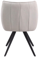 180 Grad Armlehnen Stuhl Lucas Stoff in 2 Farben Grau Creme