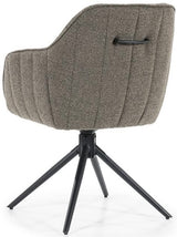 180 Grad Armlehnen Stuhl Jeff Teddy Stoff in 3 Farben Braun Taupe Grau