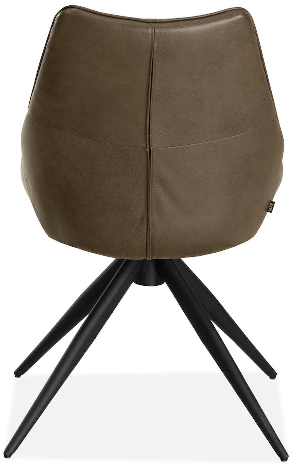 Design Armlehnen Stuhl Mason Echt Leder in 34 Farben und 3 Gestellvarianten Drehbarer Lederstuhl