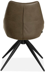 Design Armlehnen Stuhl Mason Echt Leder in 34 Farben und 3 Gestellvarianten Drehbarer Lederstuhl