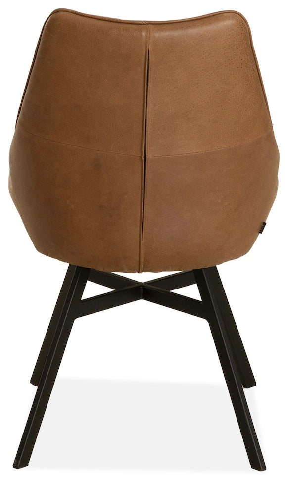 Design Armlehnen Stuhl Mason Echt Leder in 34 Farben und 3 Gestellvarianten Drehbarer Lederstuhl