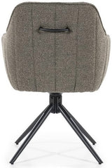 180 Grad Armlehnen Stuhl Jeff Teddy Stoff in 3 Farben Braun Taupe Grau