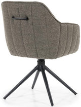 180 Grad Armlehnen Stuhl Jeff Teddy Stoff in 3 Farben Braun Taupe Grau
