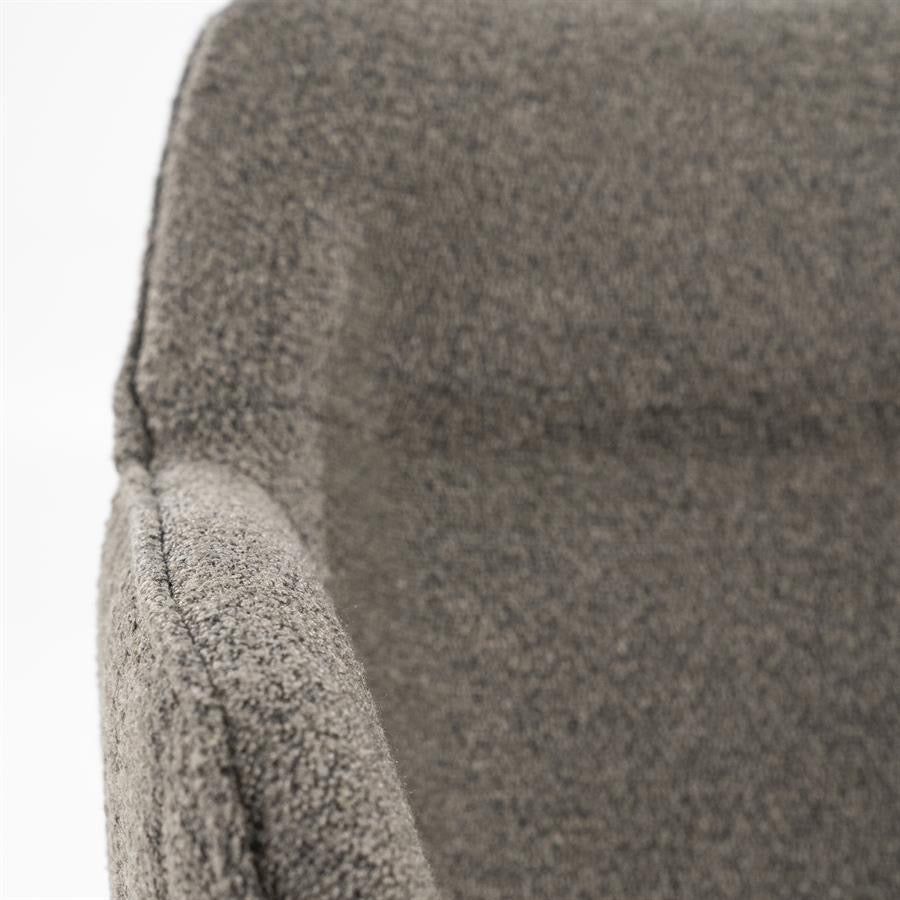 180 Grad Armlehnen Stuhl Jeff Teddy Stoff in 3 Farben Braun Taupe Grau