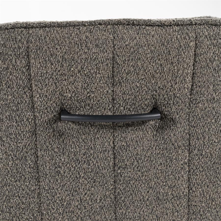 180 Grad Armlehnen Stuhl Jeff Teddy Stoff in 3 Farben Braun Taupe Grau