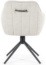 180 Grad Armlehnen Stuhl Jeff Teddy Stoff in 3 Farben Braun Taupe Grau