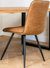Mikrofaser Stuhl Diel in 3 Farben Cognac-Braun Grün Anthrazit