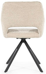 180 Grad Armlehnen Stuhl Fabion Teddy Stoff in 4 Farben Braun Beige Grau Sand