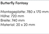 Dänisch Oval Design Esstisch Eiche massiv 3 - 200 bis 240 cm geölt mit Butterfly Gestellset schwarz Schweizer Kante