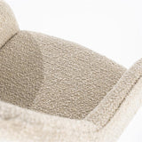 180 Grad Armlehnen Stuhl Fabion Teddy Stoff in 4 Farben Braun Beige Grau Sand