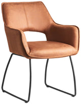 Armlehnen Stuhl Mike New York Mikrofaser 3 Farben Cognac Creme-Braun Anthrazit