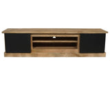 TV Lowboard Bombay Mangoholz natur massiv Industrial Style Schrank 200 cm
