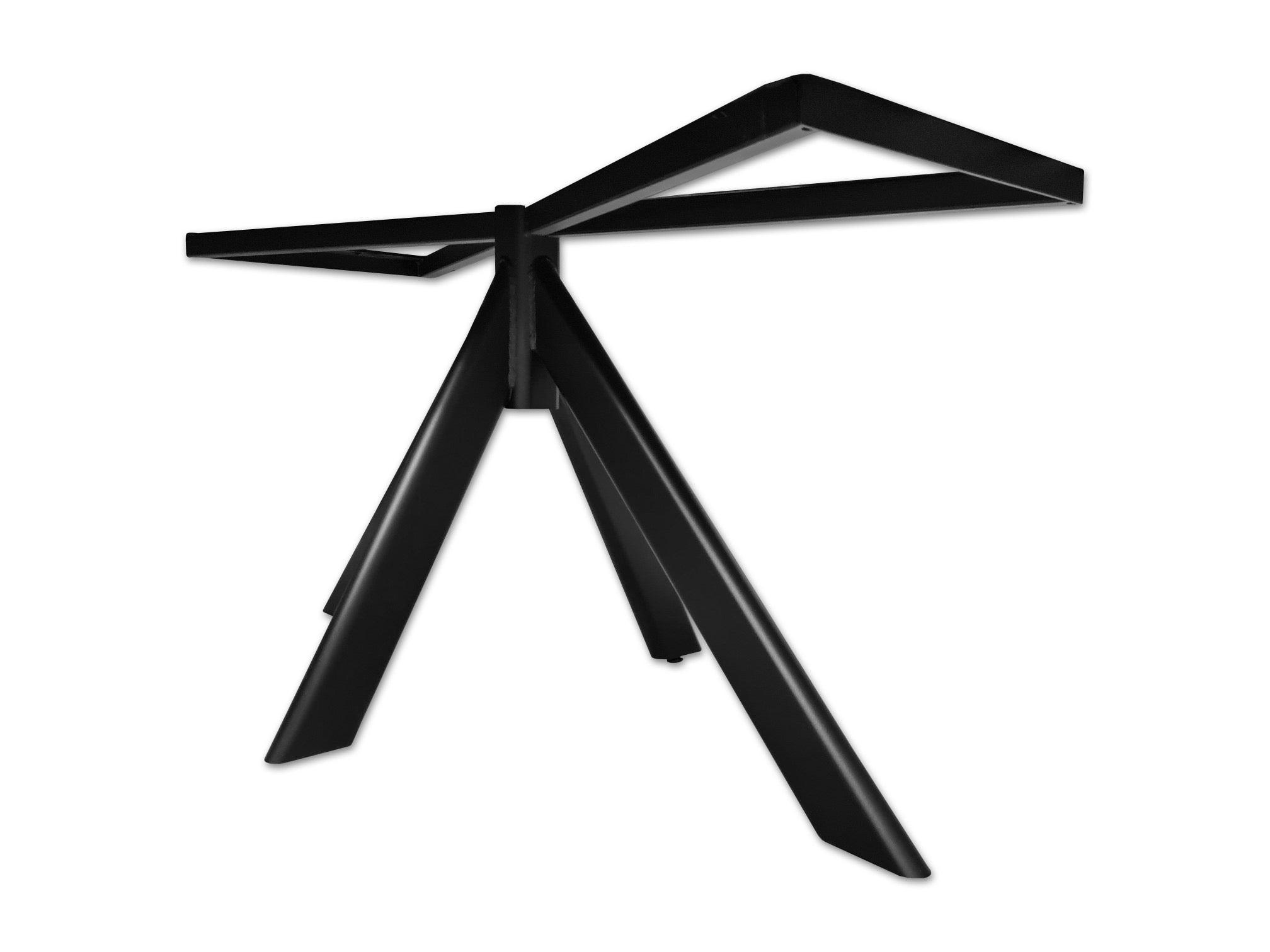 Sternfuß oval Metall Gestell schwarz pulverbeschichtet 140 cm mittig