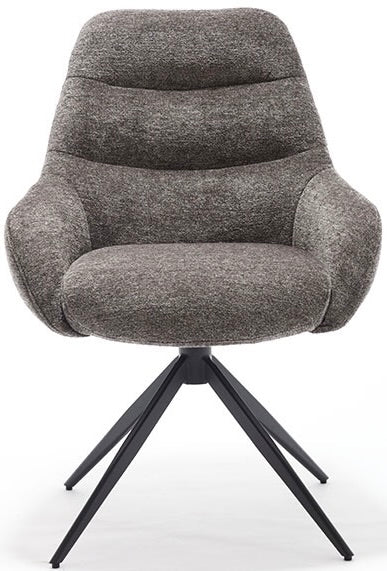 Drehbarer 360 Grad Esszimmer Armlehnenstuhl July Retro Stoff in 5 Farben